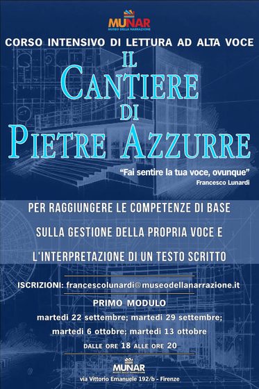 Locandina Il Cantiere di Pietre Azzurre - francesco Lunardi