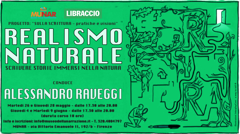 Banner 1000x560px Alessandro Raveggi Realismo Naturale corso SULLA SCRITTURA al MUNAR