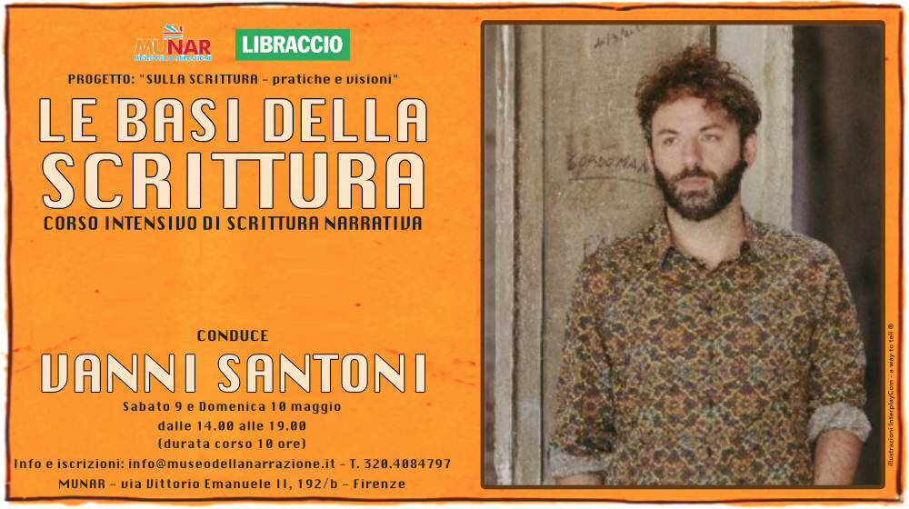 Banner 1000x560px Vanni Santoni Le basi della scrittura MUNAR