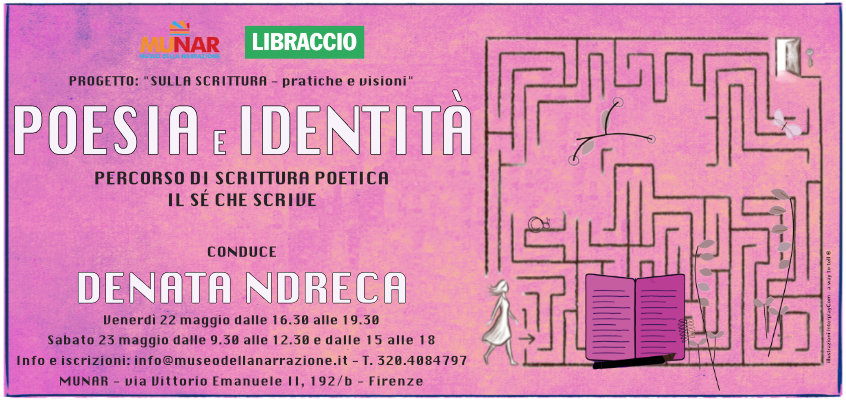 banner laboratorio scrittura poetica al MUNAR di Denata Ndreca