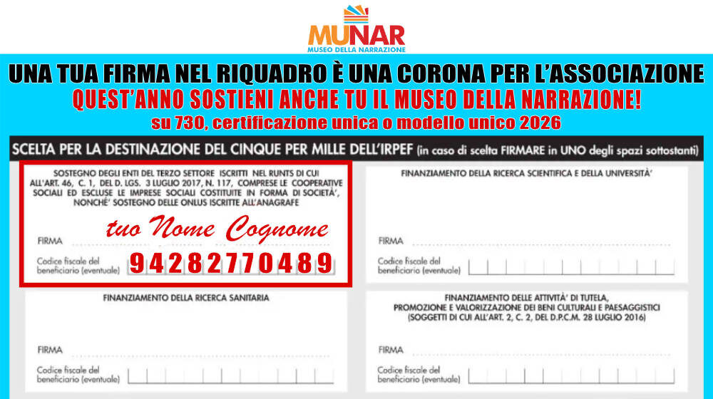 Banner 5x1000 Museo della Narrazione 2026