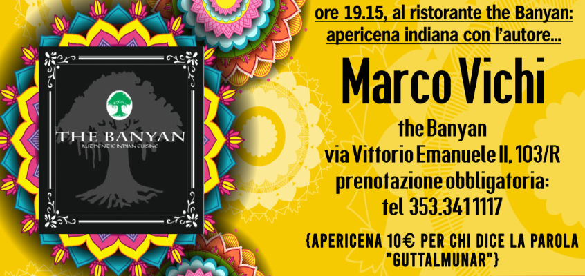 Marco Vichi apericena con l'autore The Banyan