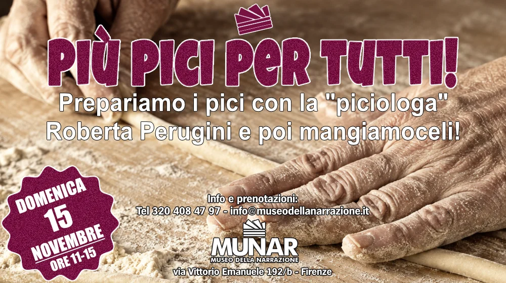 banner Più pici per tutti Roberta Perugini MUNAR 15 novembre 2026