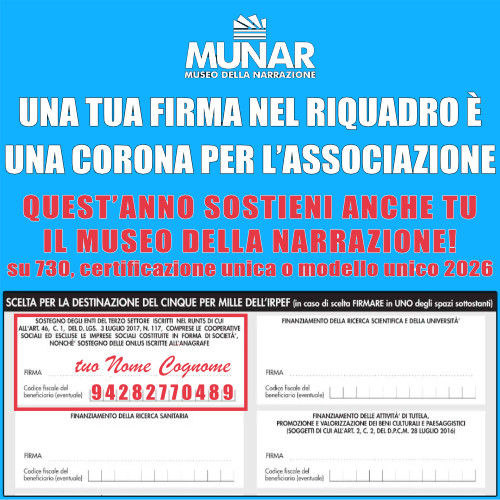 Banner 5x1000 2026 Museo della Narrazione - APS