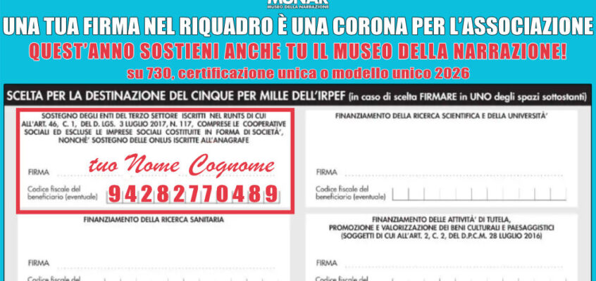 Sostieni il MUNAR: il 5×1000 non costa nulla!